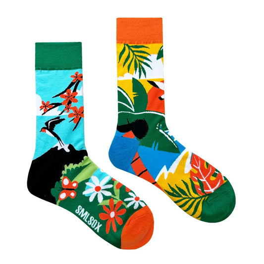 Calcetines con Diseño Tropical | Estilo Colorido con Motivos de Naturaleza y Frutas